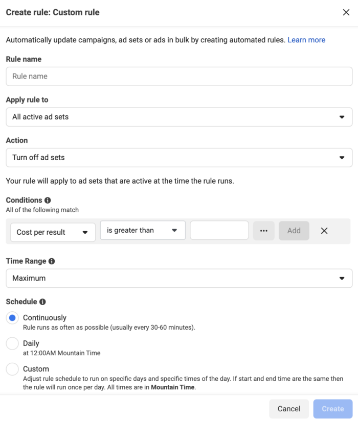 Automated Rule Custom Rule